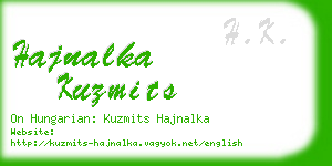 hajnalka kuzmits business card